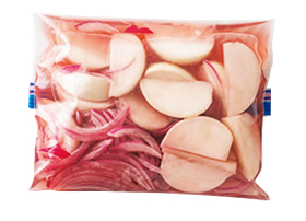 画像: 使用する「つくりおきおかず」①：かぶと赤玉ねぎのピクルス