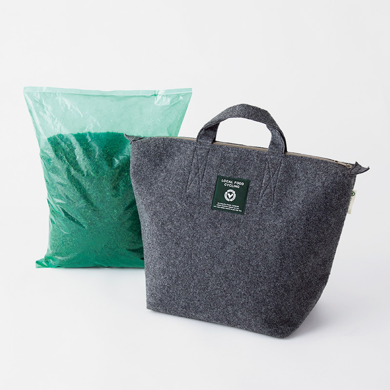 画像: セット内容：バッグ、基材　バッグ寸法：幅45×奥行き20×高さ30cm　バッグ質量：300g　バッグ容量：40L　バッグ材質：再生ポリエステル　基材のみの販売：あり