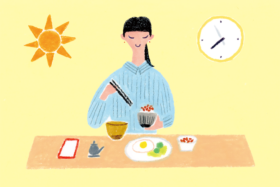 画像: 1．朝に納豆や卵を食べる