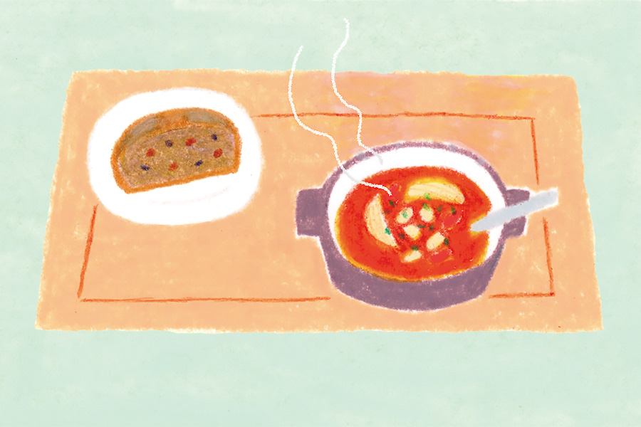 画像: 1．温かいものを食べる