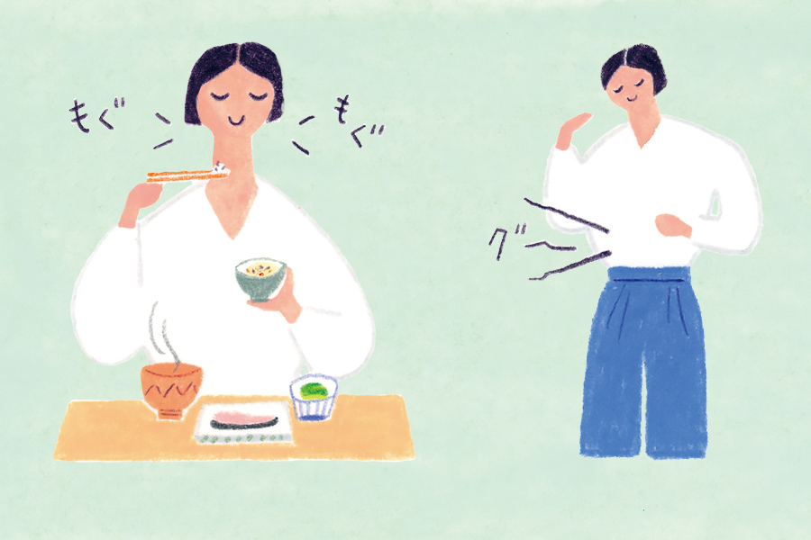 画像: 2．おなかをすかせてから食べる