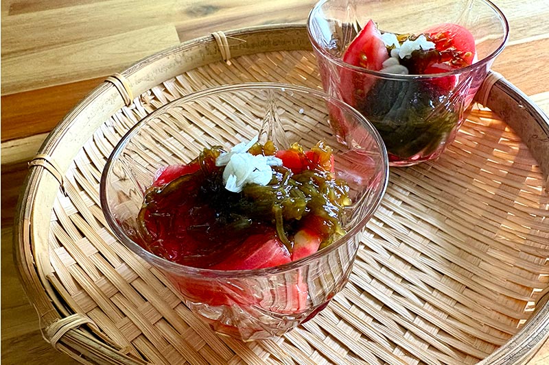 画像1: 暑い日におすすめ！ さっぱりとした「もずく酢トマト」