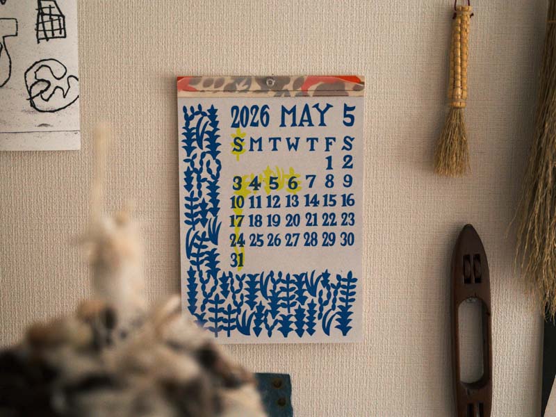画像: 「よつめ染布舎」さんのカレンダー