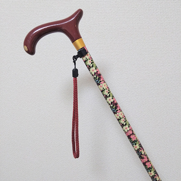 画像2: ２．リバティプリントの折りたたみステッキ
