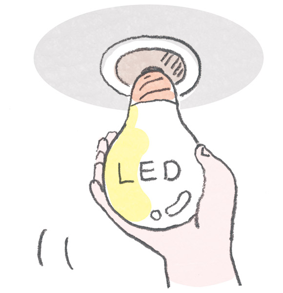 画像: 小さな対策1 照明はLEDのほうが涼しい