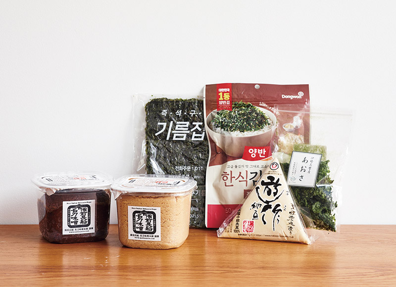画像: 岡山県の「名刀味噌本舗」の味噌を愛用。「韓国のりは韓国で買ってきます」