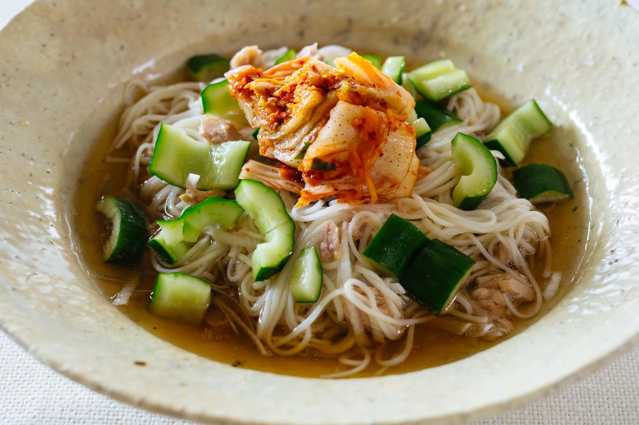 画像: 冷麺風さっぱりそう麺のつくり方
