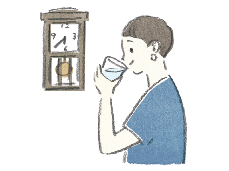 画像: 朝の楽しみ 02 常温の水をグラスに1杯飲む