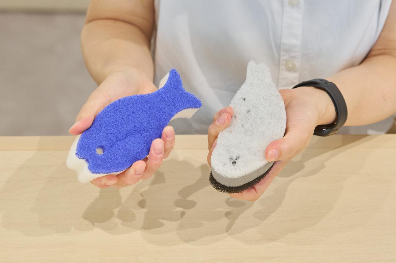 画像: “おさかな”よりやわらかな素材を使用。比べるとよりふっくらした握り心地です