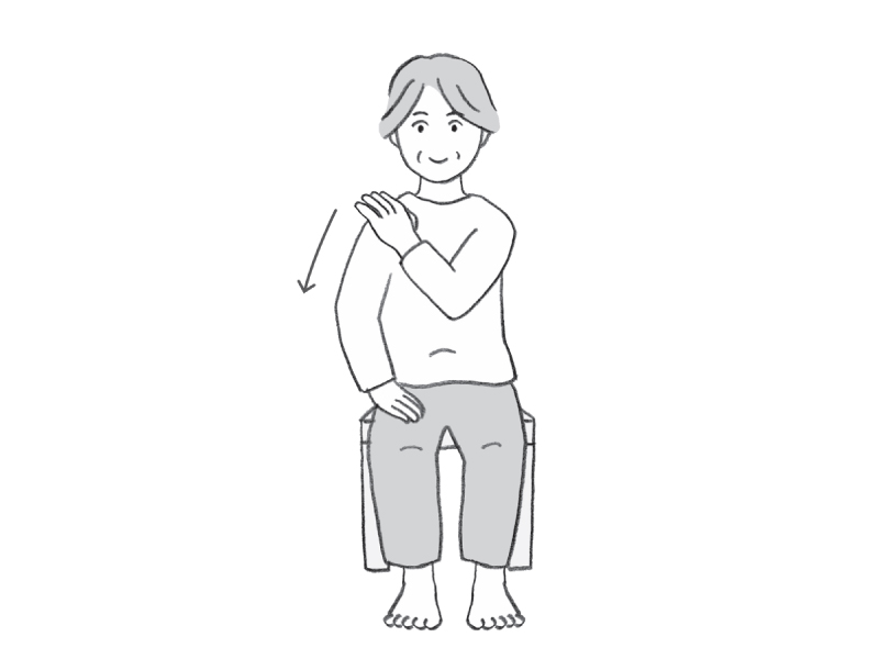 画像1: さすってから回す 肩のほぐし方