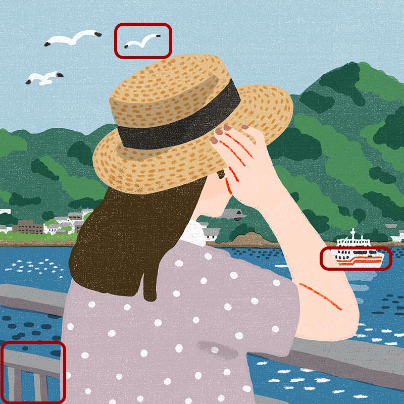 画像3: 3つのまちがいを探してください