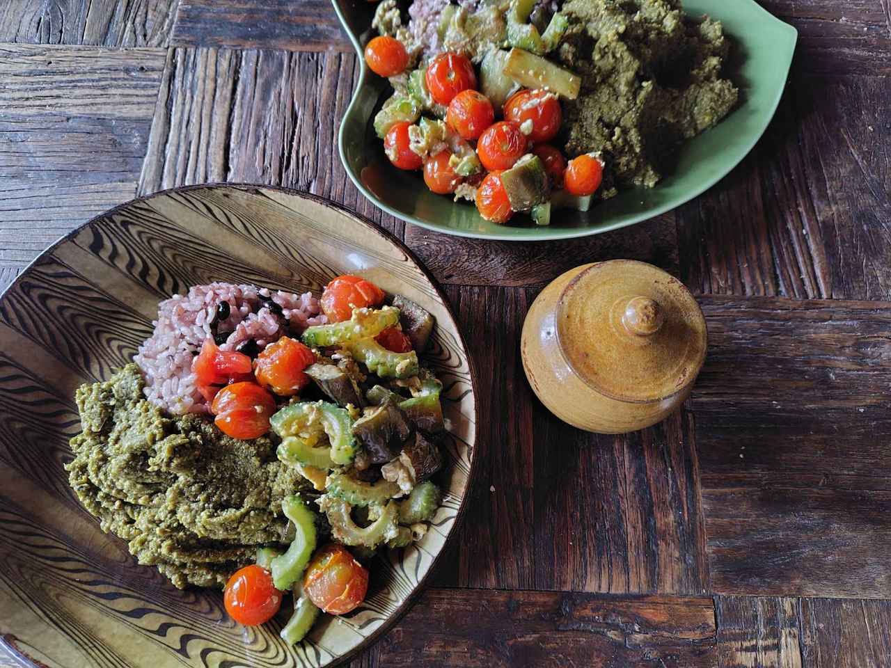 画像: こぶ高菜ペーストのサグカレー