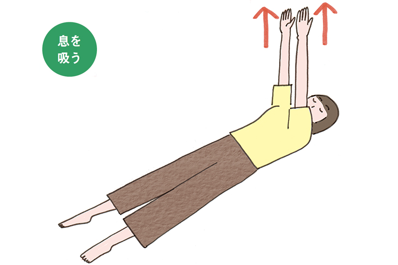画像: 肩甲骨を広げる