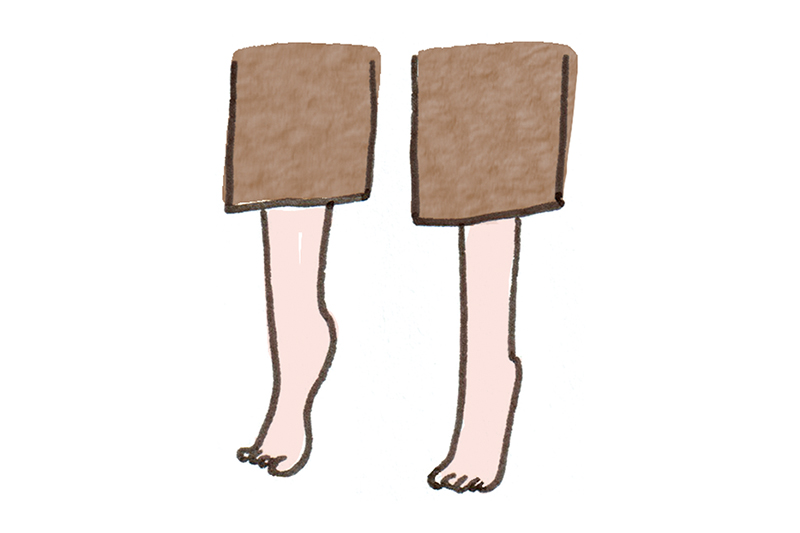 画像: ふくらはぎを意識して、かかとを上げ下げ