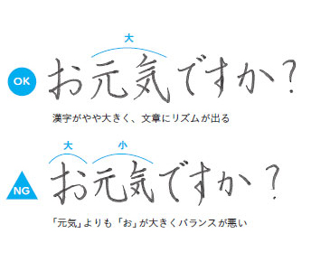 画像: 文字の大きさはメリハリを