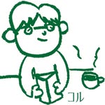 画像: 店主の竹林さんの似顔絵。お店のアイコンにもなっている