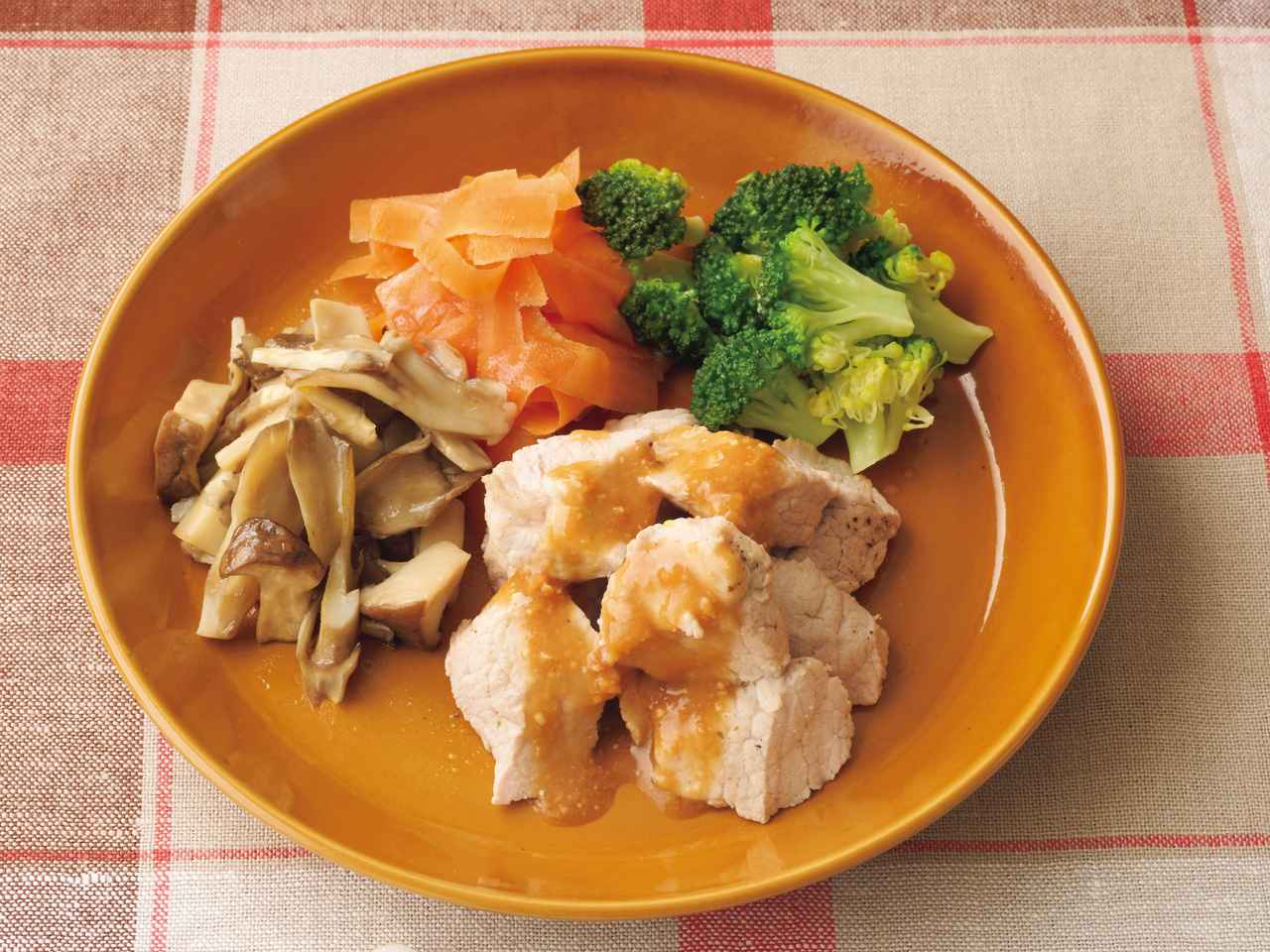画像: ひと皿で栄養満点「豚肉ときのこの味噌ソースがけ」のつくり方。少食でも“タンパク質”をしっかり摂れるワンプレートレシピ／管理栄養士・植木もも子さん - 天然生活web