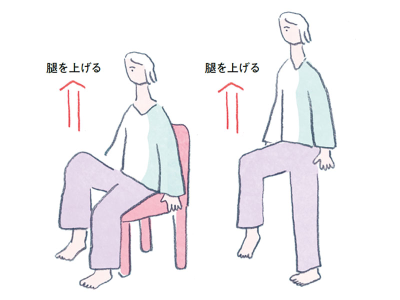 画像: 04 腿上げ運動をする