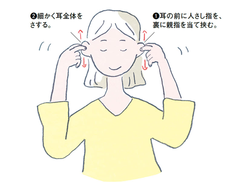 画像: 03 耳さすりをする