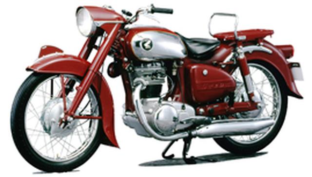 画像: 1955年登場の、ホンダ初のOHC単気筒ドリームSA(250cc)/SB(350cc)。ホンダ初の10馬力を超えた当時の高性能車でした。 www.honda.co.jp