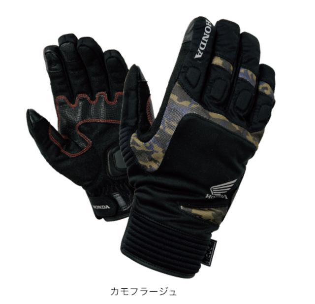 画像: Hondaライディングギア/プロテクトウィンターグローブ ショート/カモフラージュ ¥5,800+税(Size:S,M,L,LL,3L,4L) www.honda.co.jp