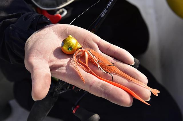画像: オモリにラバースカートがついたタイラバ。これにマダイが喰いつく! www.honda.co.jp