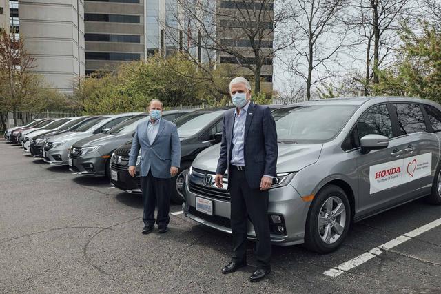 画像: 米国での感染者搬送車両(仕立て車)。デトロイトのほかにも、ホンダは他のアメリカの自治体への貸与を検討していくとのことです!