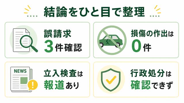 画像: 結論｜ガリバーでは保険金の誤請求が確認されたが組織的な不正とは確認されていない