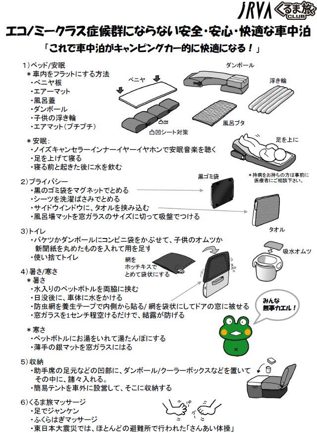 画像: 日本RV協会ではエコノミークラス症候群防止のチラシも配布!