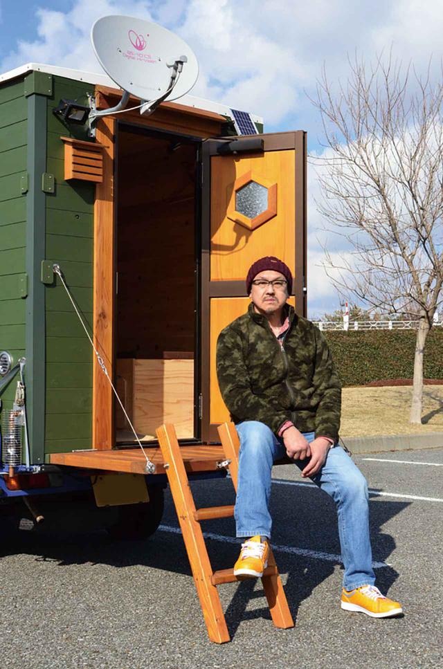 画像: ログハウスの建築手法を取り入れた自作軽トラキャンパーの匠