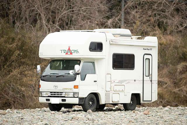 画像: 愛車はアネックス社のキャンピングカー「ニューマックス5.0」(平成9年型)。