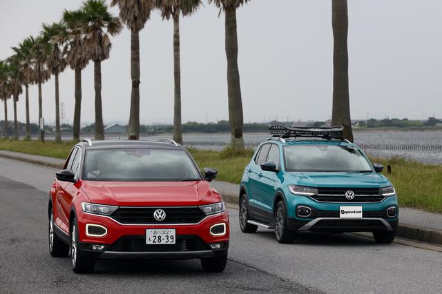 画像: 新たに導入されたT-Roc(写真左)とT-Cross(写真右)