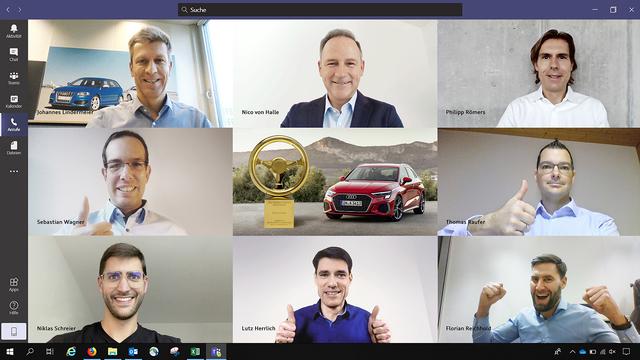 画像: 受賞を喜ぶAudiの開発陣