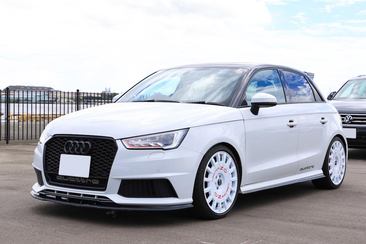 画像: こちらはRally Racing(白)を装着したAudi S1。集合写真のときにピックアップしたのがこちらのクルマです。