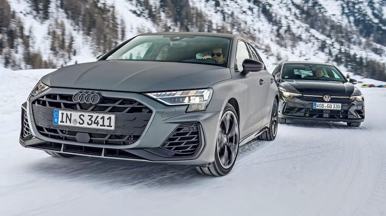 画像1: 【Auto Bild】Audi S3とVW Golf Rが雪上対決 その勝者は?