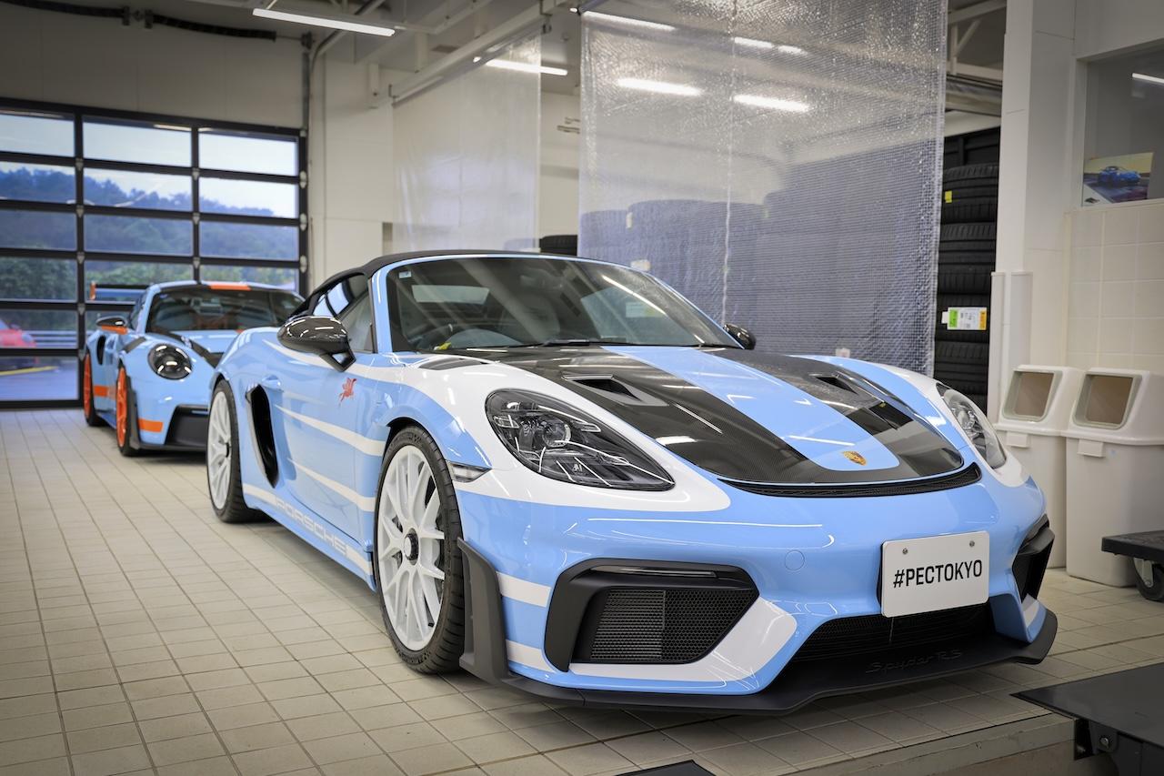 画像: こちらの718 Boxter Spyder RSも「Sonderwunsch(ゾンダーヴンシュ)」に基づいて生産された個体。911 GT3 RSと同じオーナーが所有する個体とのことだ。