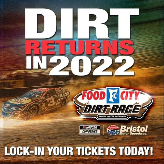 画像: NASCARブリストルのダート戦、早速?いきなり?2022年もやりますと告知。既定路線だったか・・・。