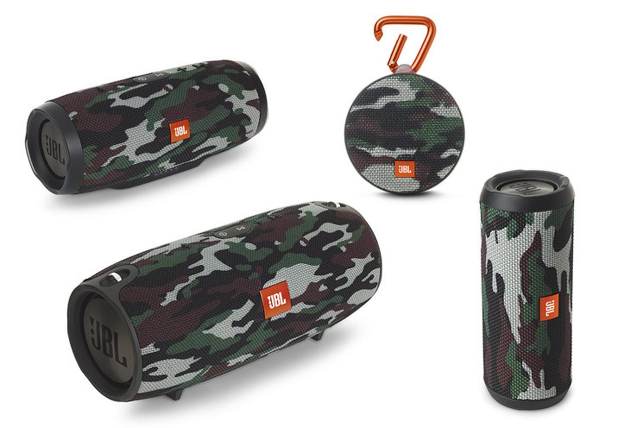 JBL FLIP4 Bluetooth迷彩柄防水スピーカー JBLの防水性能を備えたBluetoothスピーカー4モデルに個性的な