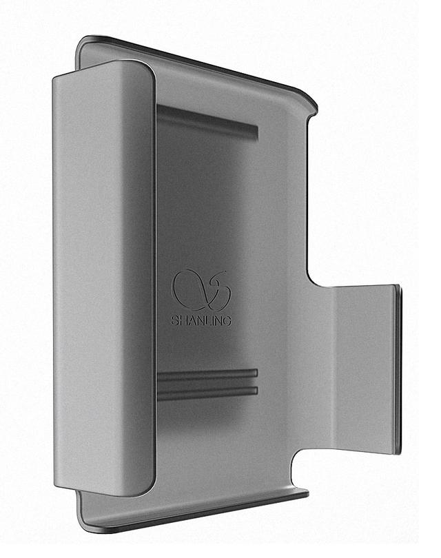 画像: ポータブルオーディオプレーヤー「M0」専用のクリップケース「M0 ClipCase」。M0をカチッとはめて固定できる。リアにあるクリップで、カバンやベルト、胸ポケットなどにM0を固定できる