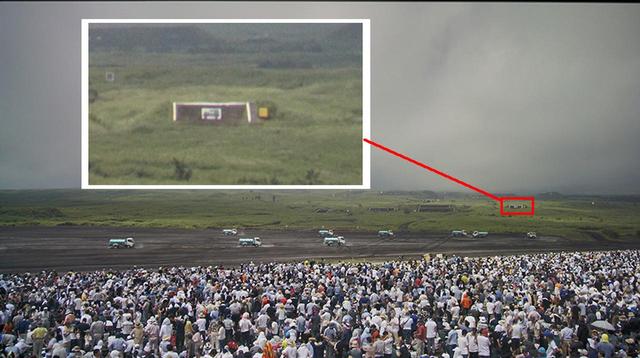 画像: 演習場全体を捉えた映像。近寄ってみると、遠景の的のディテイルまで再現されている。これが8Kの情報量だ