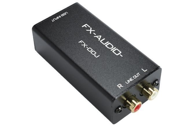 画像: ▲FX-AUDIO-のコンパクトなUSB DAC「FX-00J」。USBバスパワーで動作し、96kHz./24bitのハイレゾに対応する