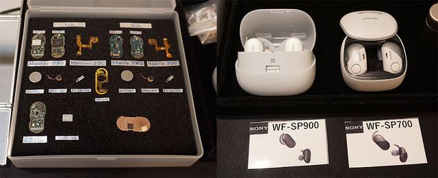 画像: ソニー 防水&メモリー内蔵ワイヤレスイヤホンWF-SP900は、内部パーツをすべて展示。驚くほどの凝縮率で、これは一見の価値ありです