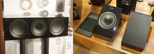 画像: ▲センタースピーカーのR2cは密閉型に変更されている。右はドルビーイネーブルドスピーカーのR8a