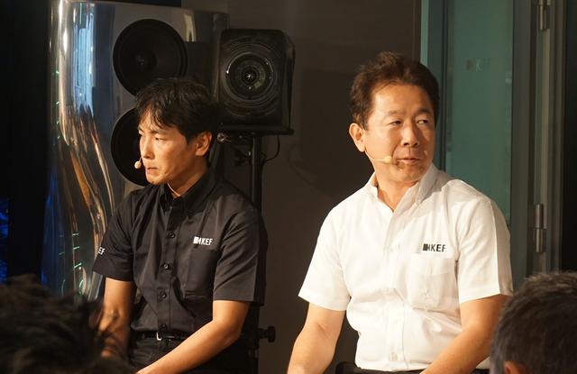 画像: ▲KEF Japan代表取締役社長の浅井信行氏(右)とマーケティング部長の壱岐浩氏(左)