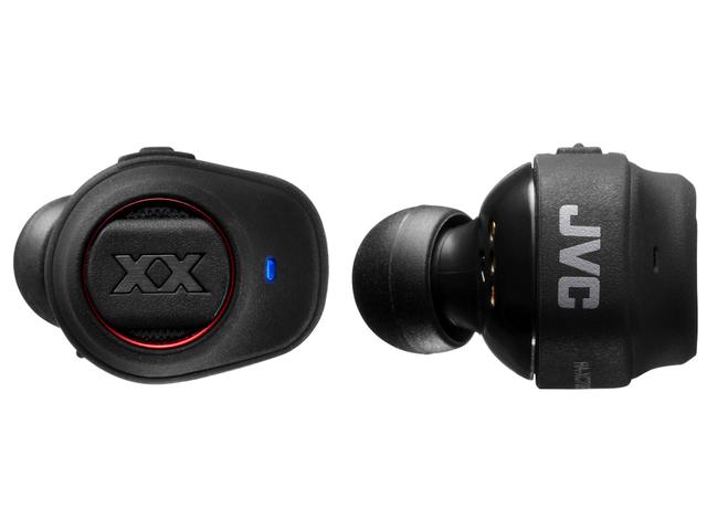 画像: HA-XP50BT(ワイヤレス・ヘッドホン)ならびにHA-XC70BT(ワイヤレス・イヤホン)には「XX」のロゴの上下に、エクストリームディープバスポート用の開口があるのがわかる。これによりXXシリーズの特徴と言える迫力ある重低音サウンドを実現していると言う