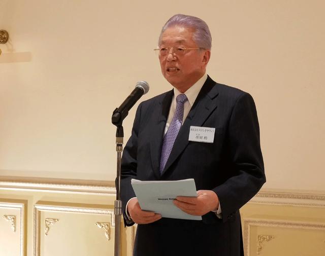 画像: 開会挨拶を行なったステレオサウンド社 会長 原田勲