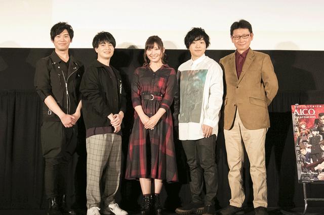 画像: 舞台挨拶に登壇したメンバー。左から古川慎、小林裕介、白石晴香、村田太志、村田和也監督
