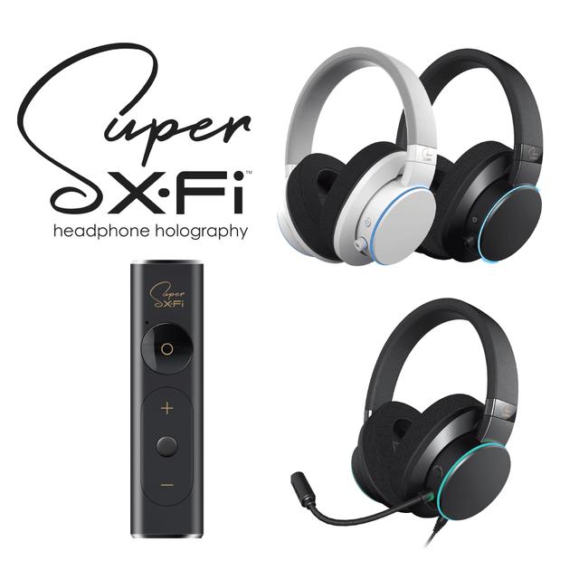 画像: ▲「Super X-Fiヘッドホンホログラフィ」技術対応の「SXFI」シリーズ。右上から時計周りに「SXFI AIR」「SXFI AIR C」「SXFI AMP」