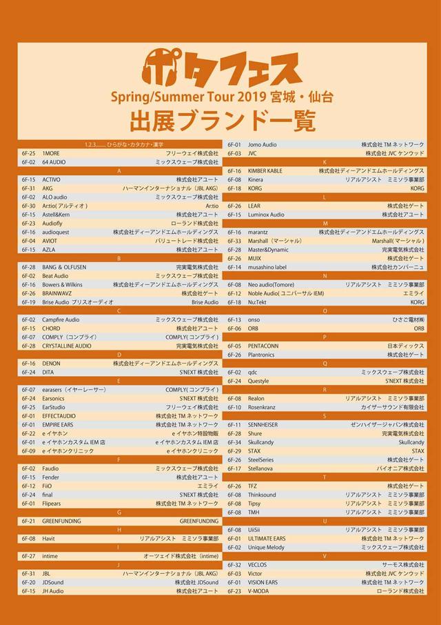 画像: 出展ブランド一覧