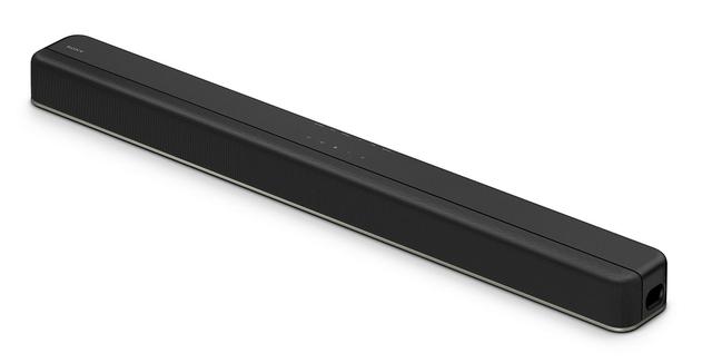 画像: スリムなフォルムの「HT-X8500」現行テレビの脚の高さ等を考慮し、邪魔にならないサイズに抑えている